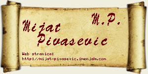 Mijat Pivašević vizit kartica
